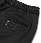 Dolce & Gabbana - Slim-Fit Tapered Stretch-Cotton Twill Drawstring Trousers - Men - Black