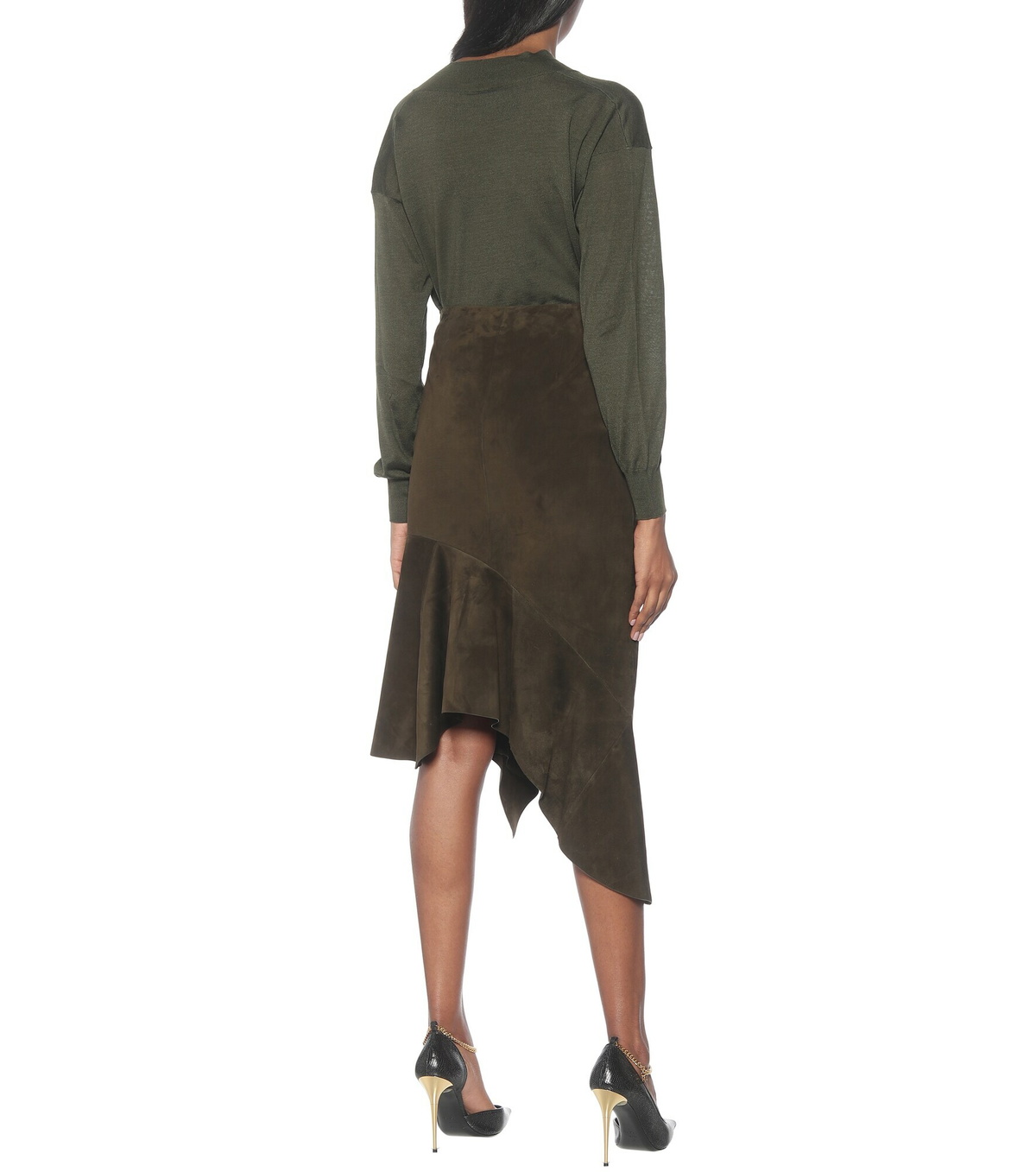 Tom Ford Black Cashmere Midi Skirt