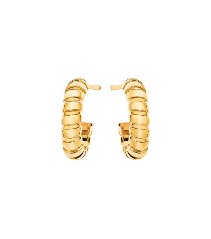 Photo: Bvlgari Bvlgari Tubogas 18kt gold hoop earrings