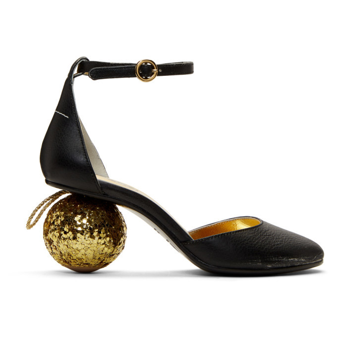 MM6 Maison Margiela Black Ball Heels MM6 Maison Margiela