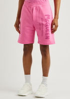 Alexander Mcqueen Logo-print Cotton Shorts Pink
