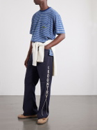 KAPITAL - Daddy's Ox Flared Twill Trousers - Blue