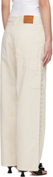 Sandy Liang Off-White Dixie Cargo Pants