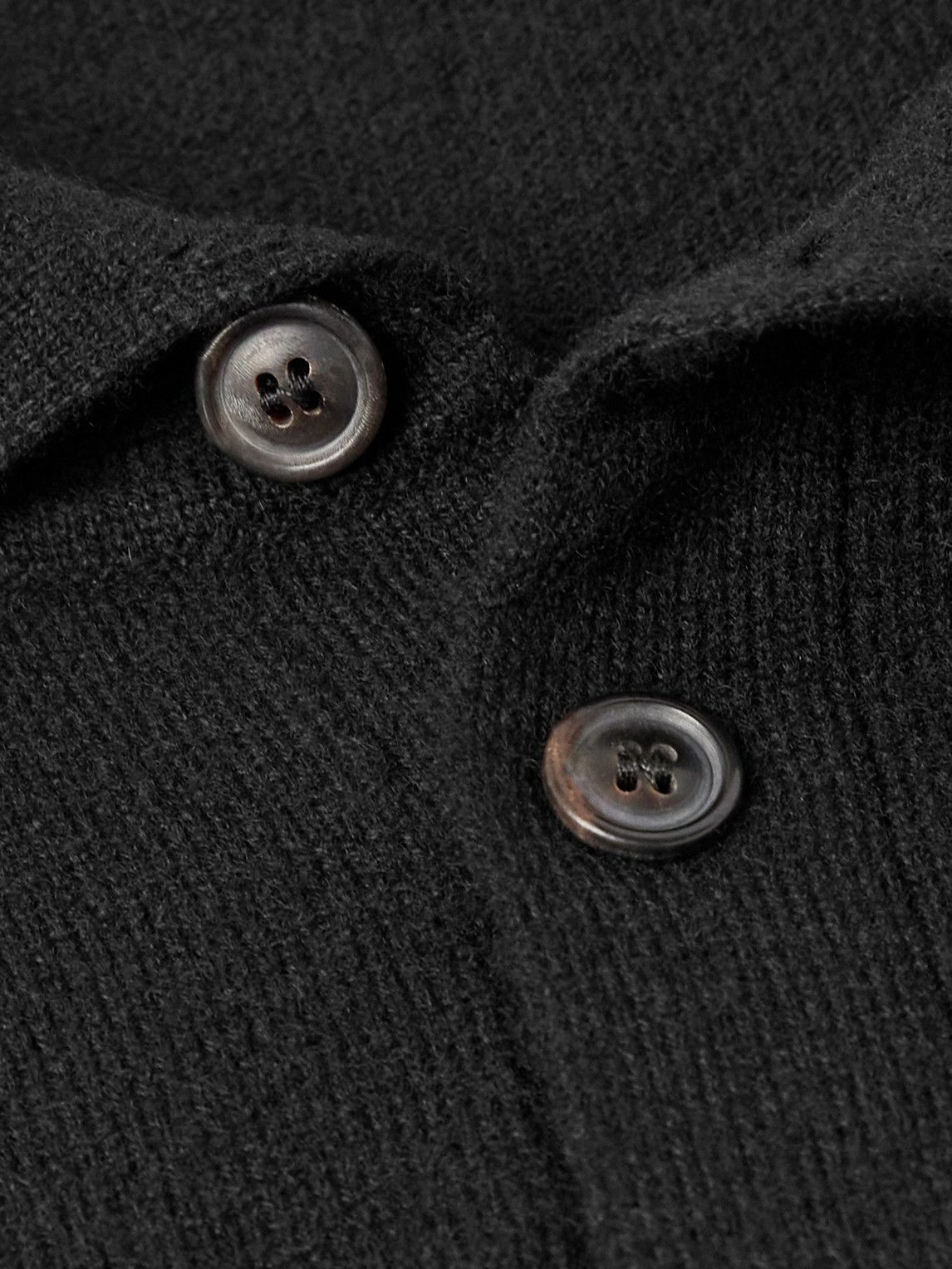 Ghiaia Cashmere - Cashmere Polo Shirt - Black