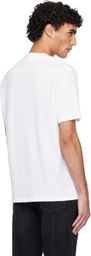 Balmain White Monogram Sponge T-shirt