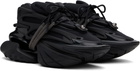 Balmain Black Leather Unicorn Low-Top Sneakers