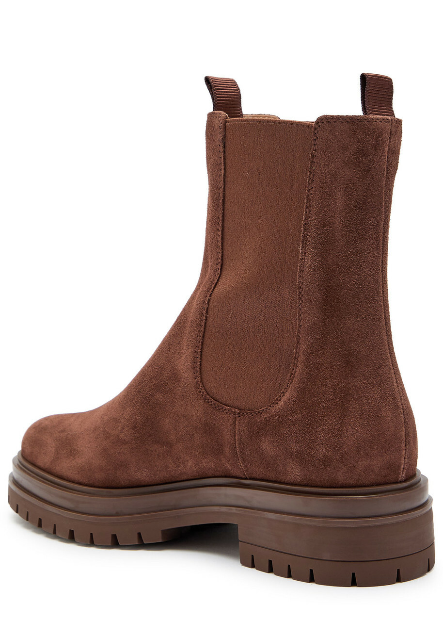 Gianvito Rossi Chester Suede Chelsea Boots Brown