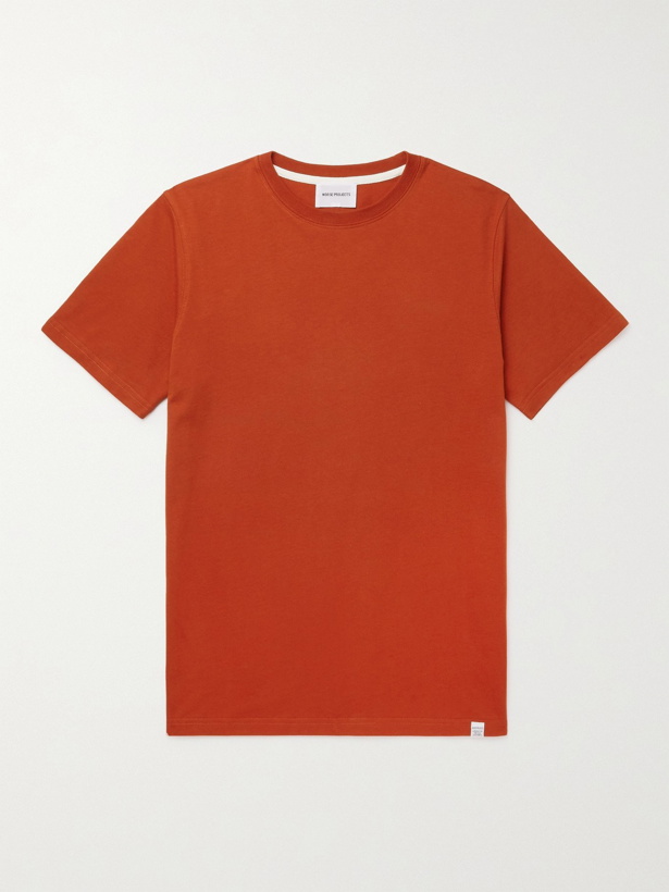 Photo: Norse Projects - Niels Cotton-Jersey T-Shirt - Orange