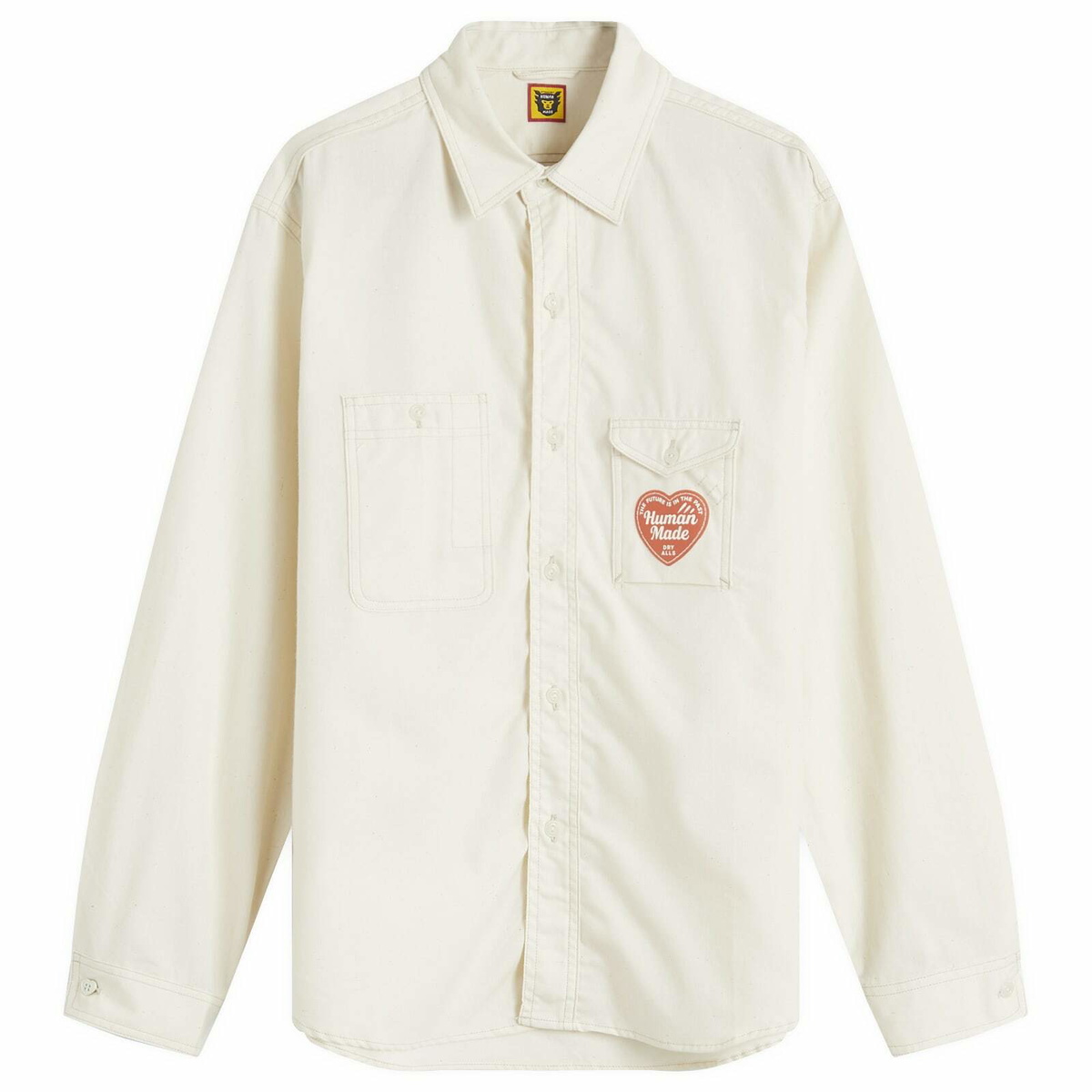Human Made Men's chambray work shirt in White Human Made