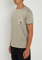 Moose Knuckles Dalon Logo-appliquéd Cotton T-shirt Taupe