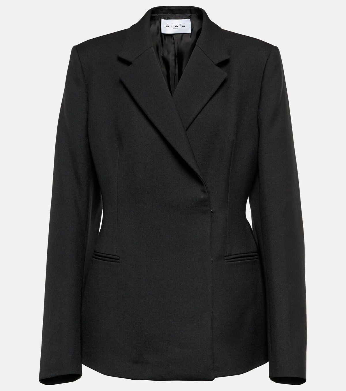 ジャケット ALAIA WOOL GABARDINE DOUBLE-BREASTED JACKET Alaïa Herringbone wool gabardine blazer - Suits - Free