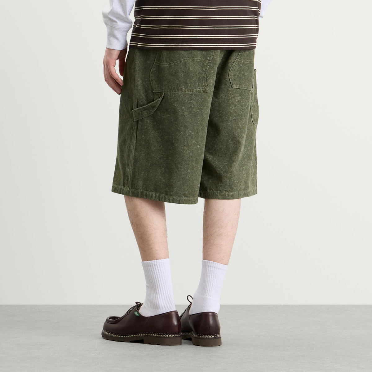 Dime Men's Classic Denim Shorts in Electric Green