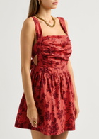 Free People Meet Me In Maui Stretch-cotton Mini Dress Red