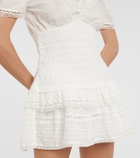 LoveShackFancy Rena embroidered cotton minidress