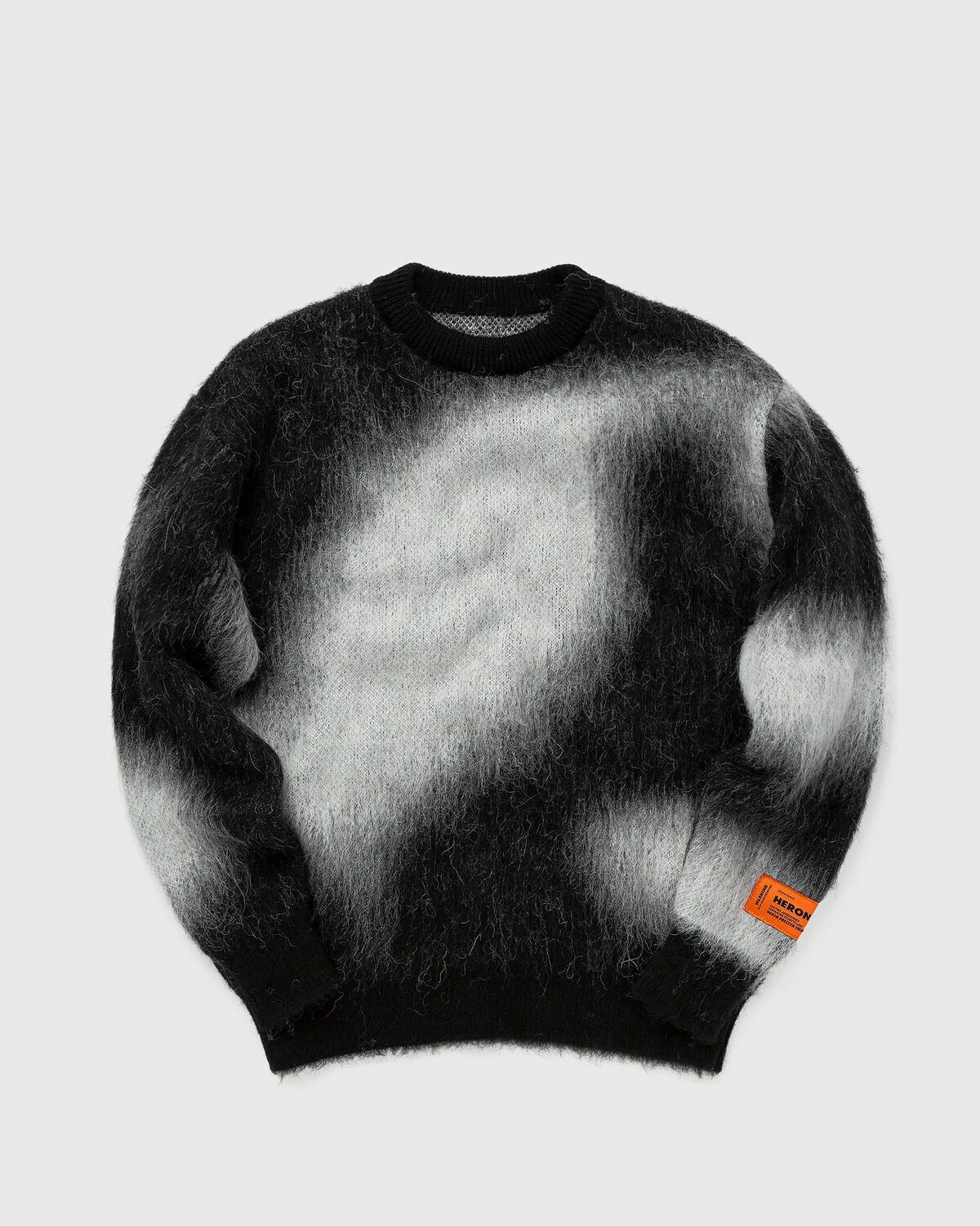 Heron Preston Aop Knit Crewneck Black Pullovers Heron Preston