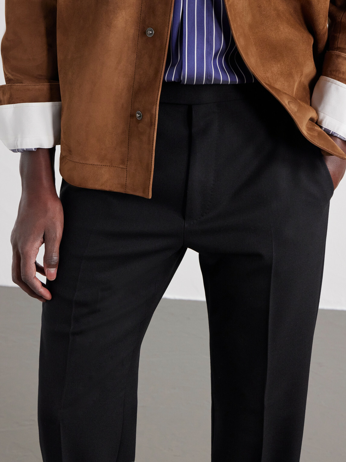 TOM FORD - Slim-Leg Wool-Twill Trousers - Black