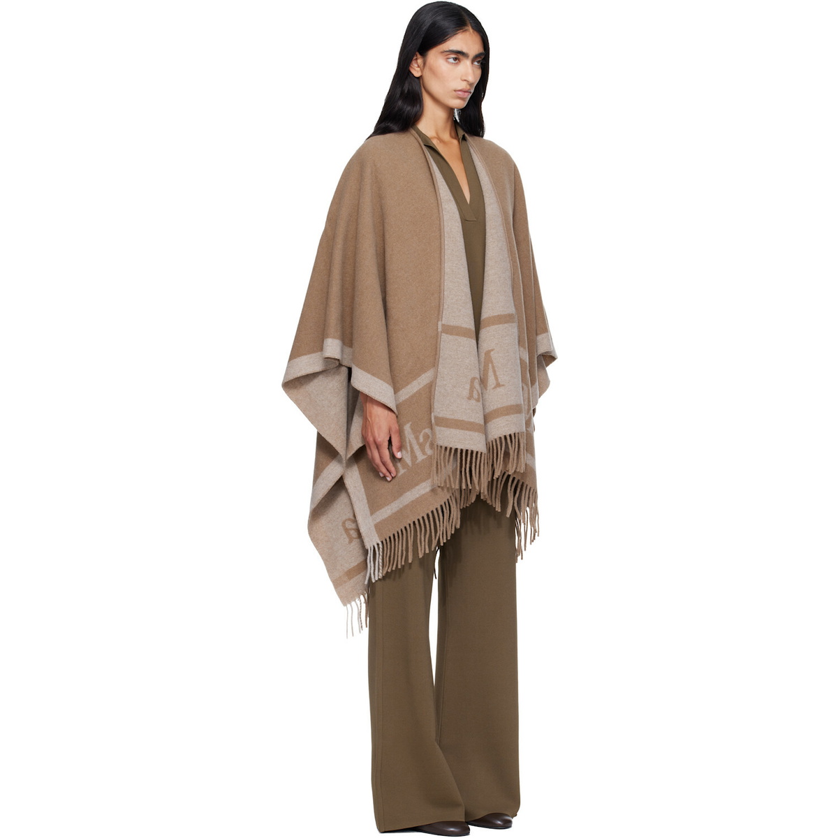 Max Mara Brown Hildestole Scarf