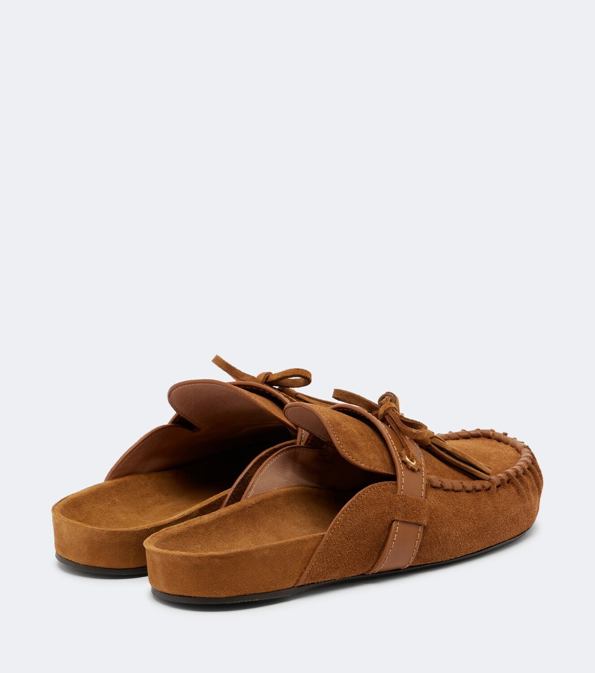Isabel Marant Malvin leather-trimmed suede mules
