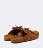 Isabel Marant Malvin leather-trimmed suede mules