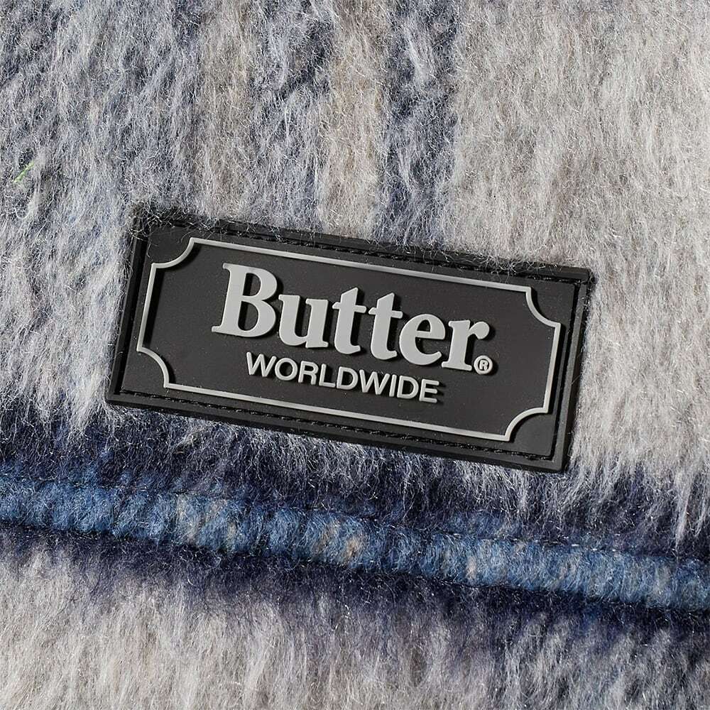 Butter Goods Men's Hairy Plaid Lodge Jacket in Navy Butter Goods