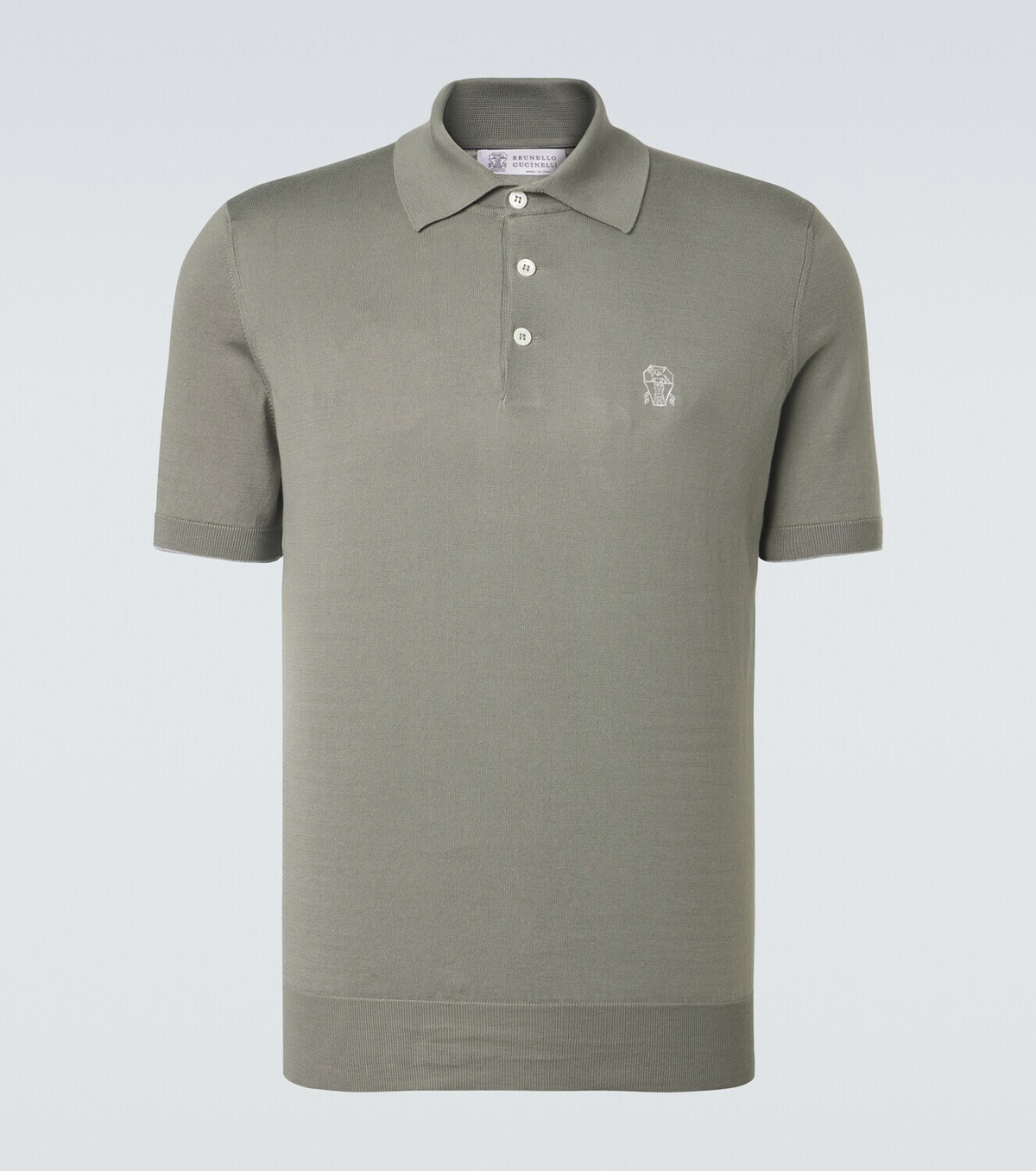 Brunello Cucinelli Logo cotton piqué polo shirt