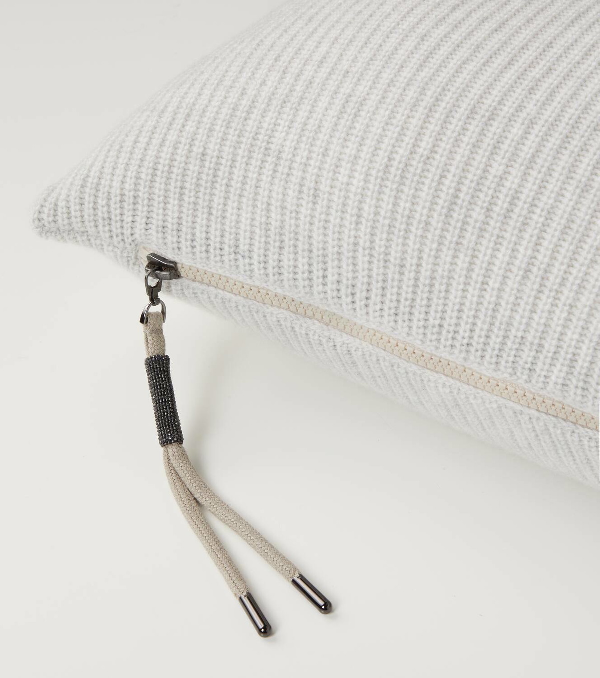 Brunello Cucinelli Ribbed-knit cashmere pillow