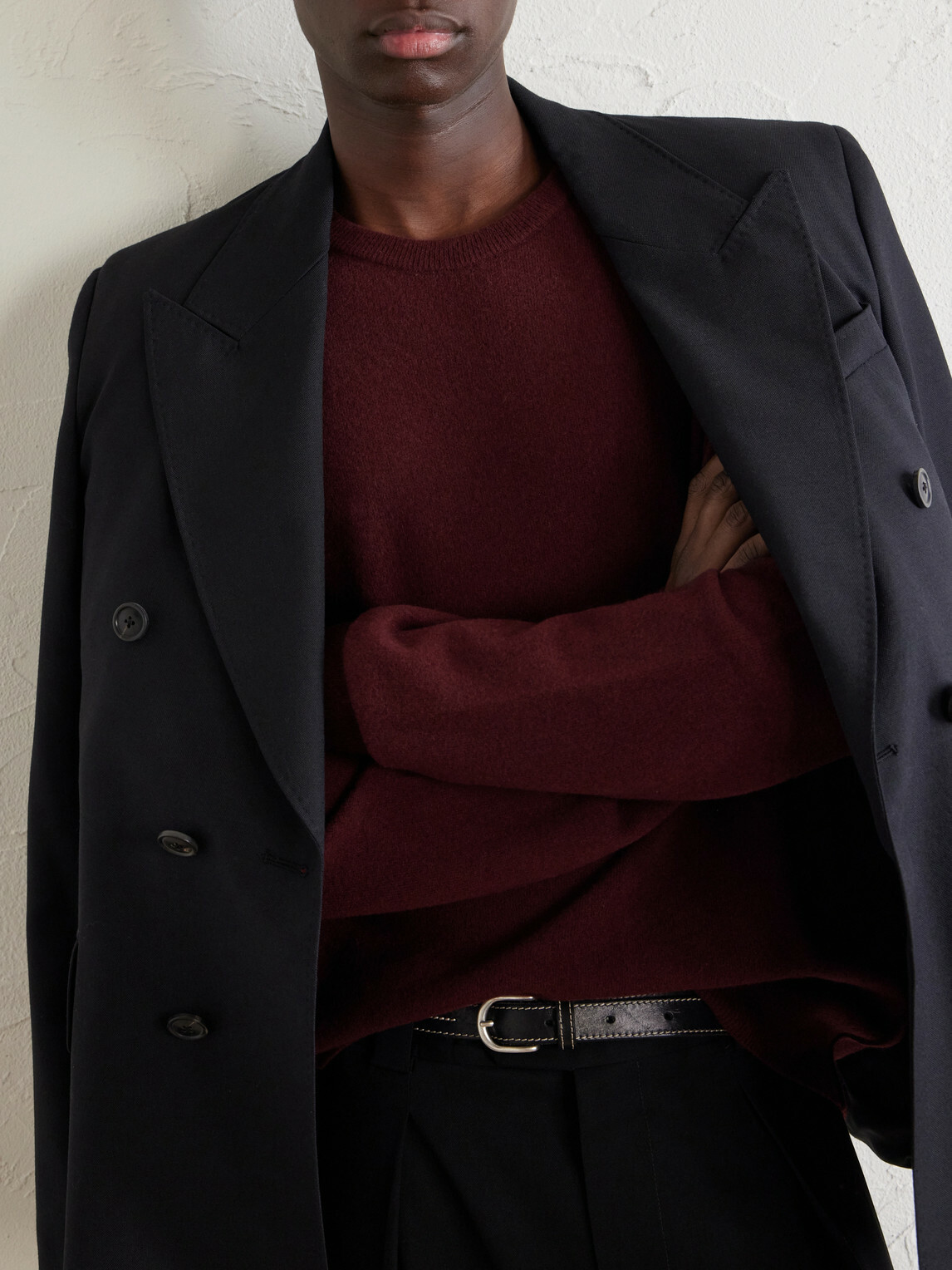 Maison Margiela - Knitted Wool Sweater - Burgundy