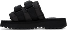 Palm Angels Black Suicoke Edition Moto-P Sandals