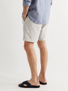 MR P. - Striped Cotton-Blend Shorts - Gray