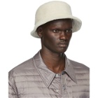 Thom Browne Off-White Shearling Bucket Hat