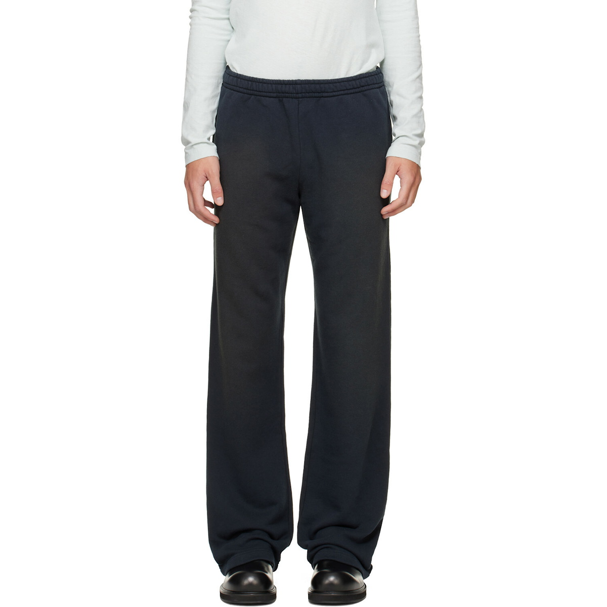 Acne Studios Gray Fleece Stamp Logo Trousers