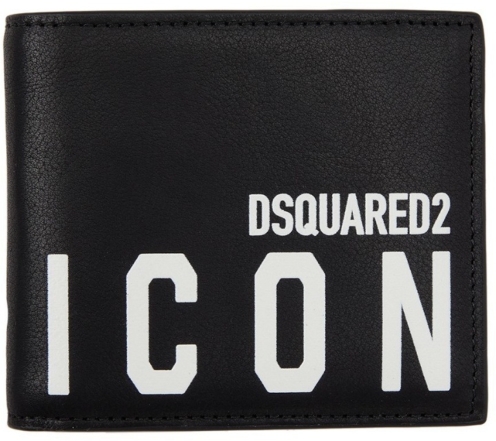 Photo: Dsquared2 Black 'Icon' Bifold Wallet