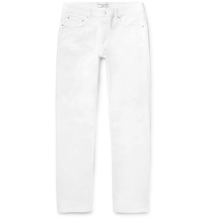 Photo: Officine Generale - Kurt Slim-Fit Denim Jeans - White