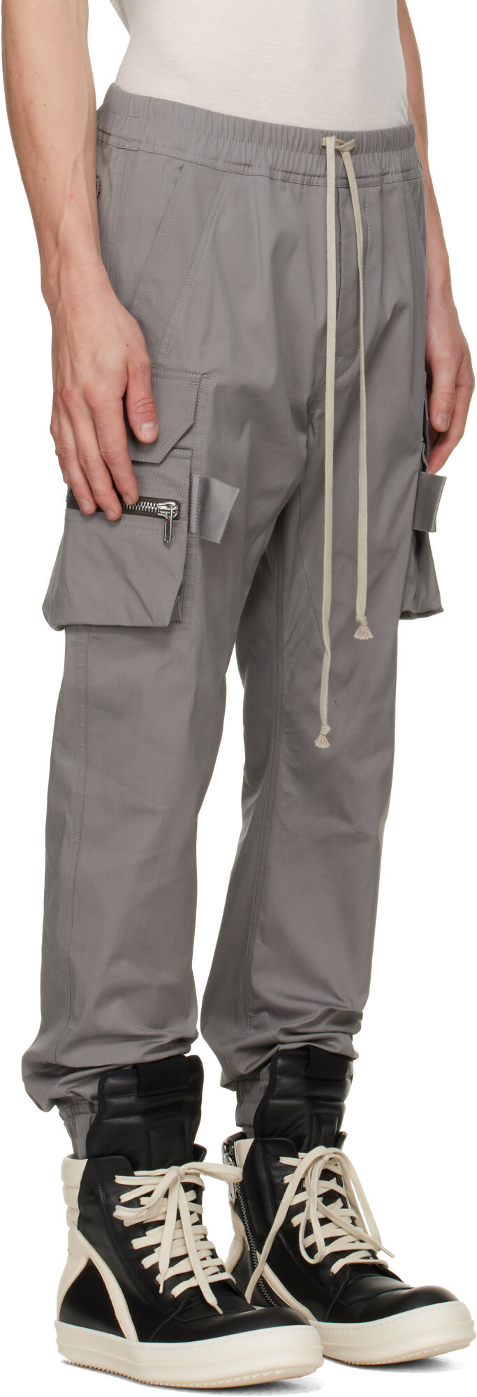 Rick Owens Gray Tower Mastodon Cargo Pants