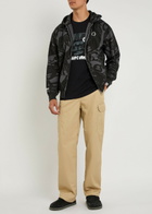 Aape Camo Hooded Cotton-blend Sweatshirt Black