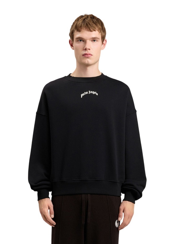 Photo: Palm Angels Back Curved Logo Loose Sweatshirt