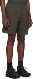 AFFXWRKS Brown Flex Shorts