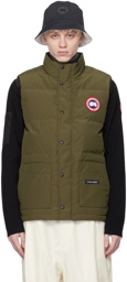 Canada Goose Khaki Freestyle Crew Down Vest