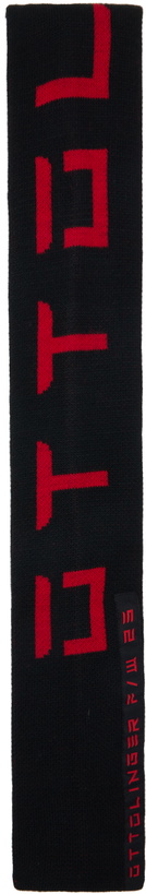 Photo: Ottolinger Black & Red Jacquard Scarf