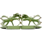 Valentino Garavani Green Thong Rockstud Sandals