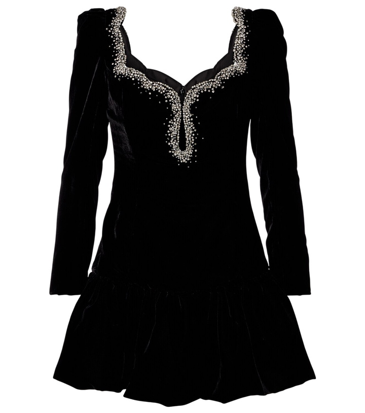 Photo: Clio Peppiatt Edie crystal-embellished velvet minidress