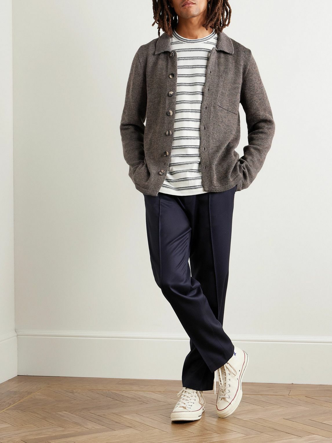 Inis Meáin - Alpaca, Merino Wool, Cashmere and Silk-Blend Cardigan