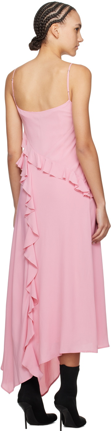 MSGM Pink Ruffle Maxi Dress