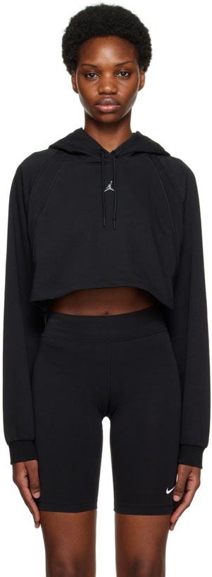 Photo: Nike Jordan Black Cropped Hoodie