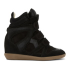 Isabel Marant Black Beckett Wedge Sneakers