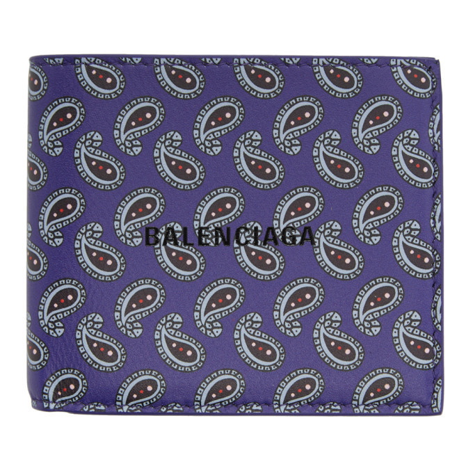 Photo: Balenciaga Purple Paisley Printed Wallet