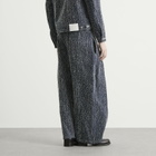 Sage Nation Men's Box Pleat Needle Punch Denim Jeans in Indigo Needle Punch