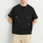 Bode Men's Embroidered Field Guide T-Shirt in Black