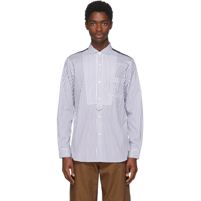 Photo: Junya Watanabe White and Navy Striped Shirt 