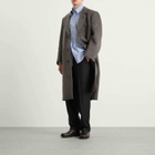 Carter Young Men's Flat Front Trouser in Black Ash Pinstripe